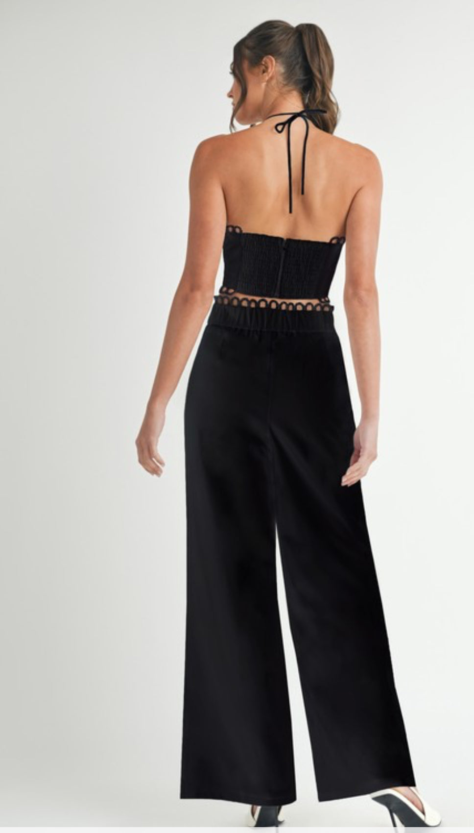 Scallop top and pant set