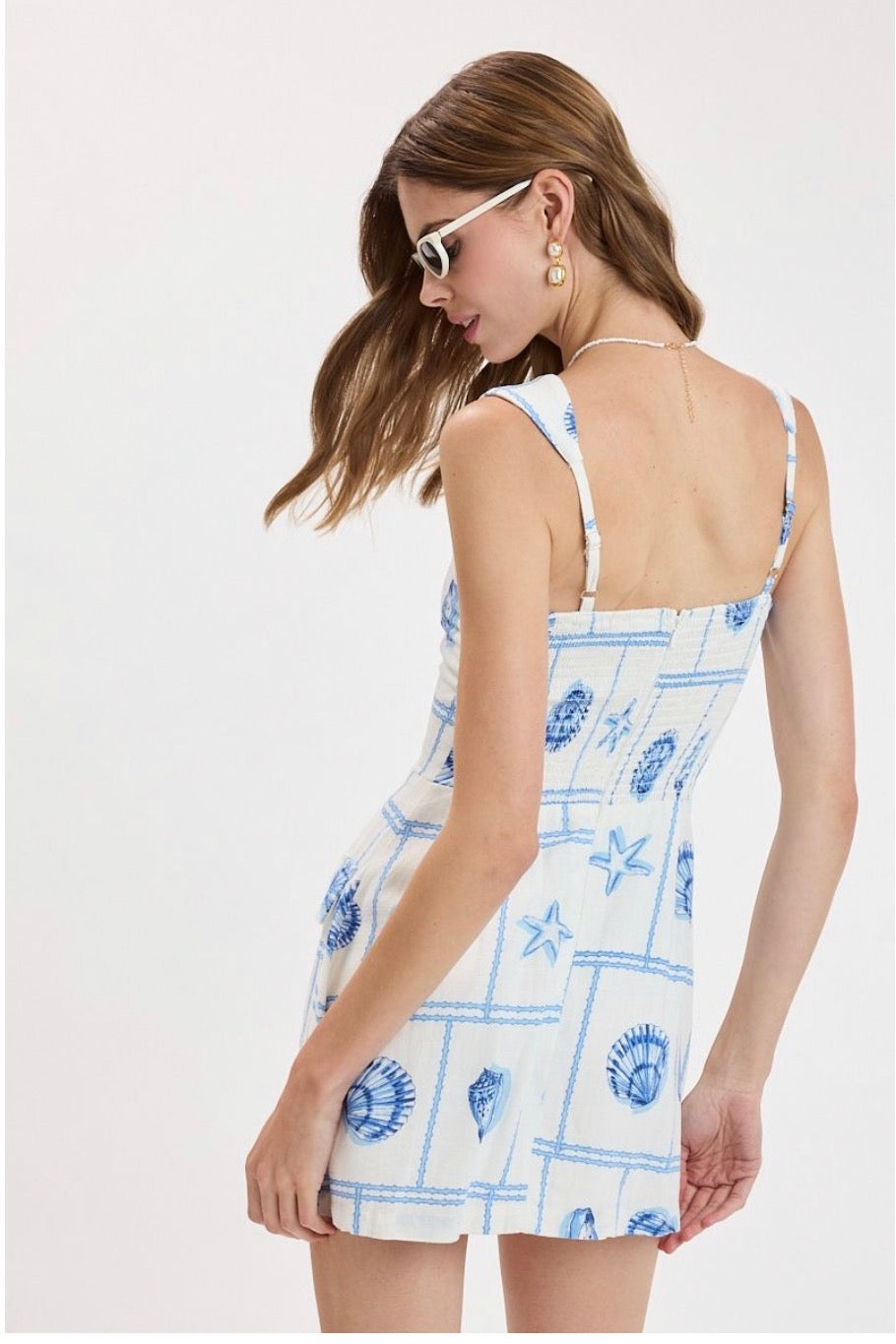 Sky Shell Romper Dress