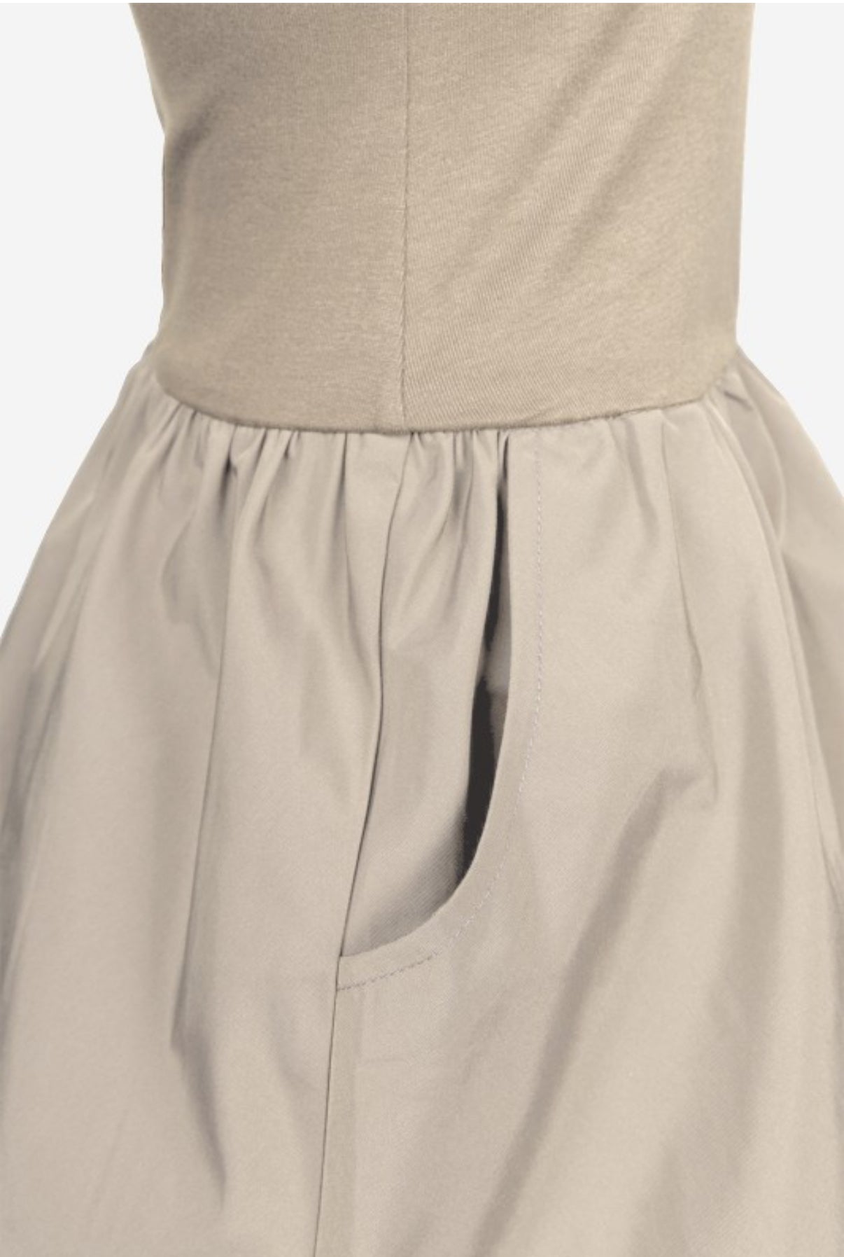 Bubble Dress in Beige and Black Final Sale