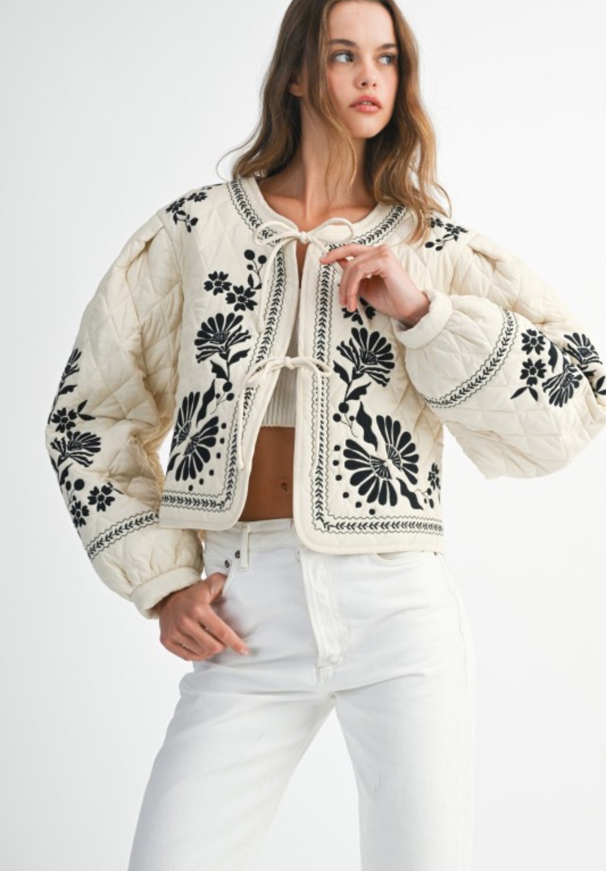Floral Quilted Jacket- Final Sale