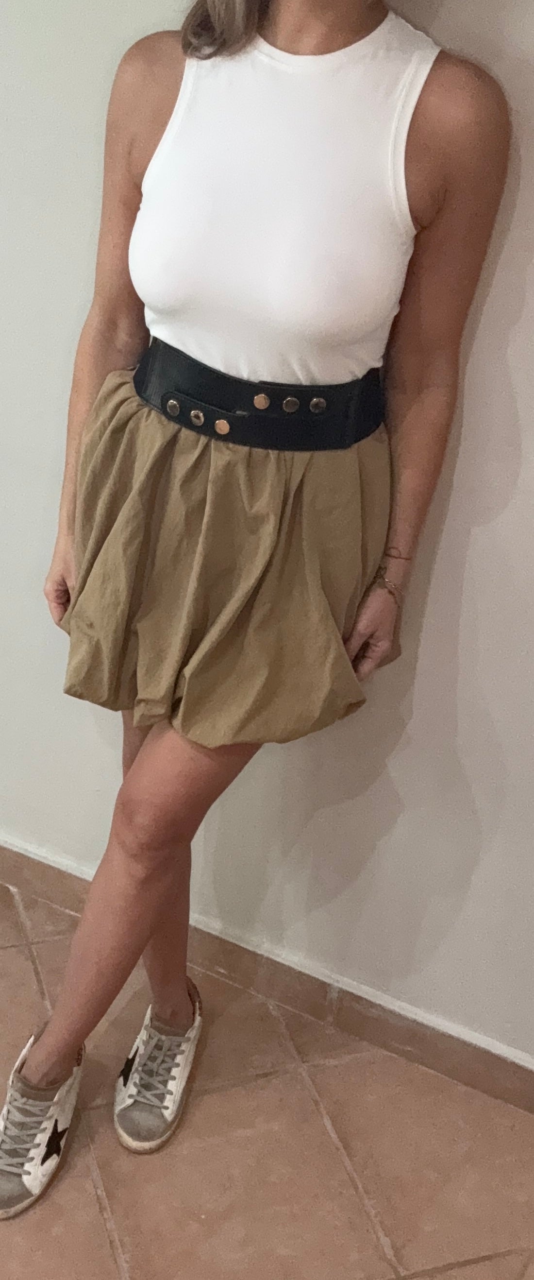 Bubble Skirt Tan Final Sale