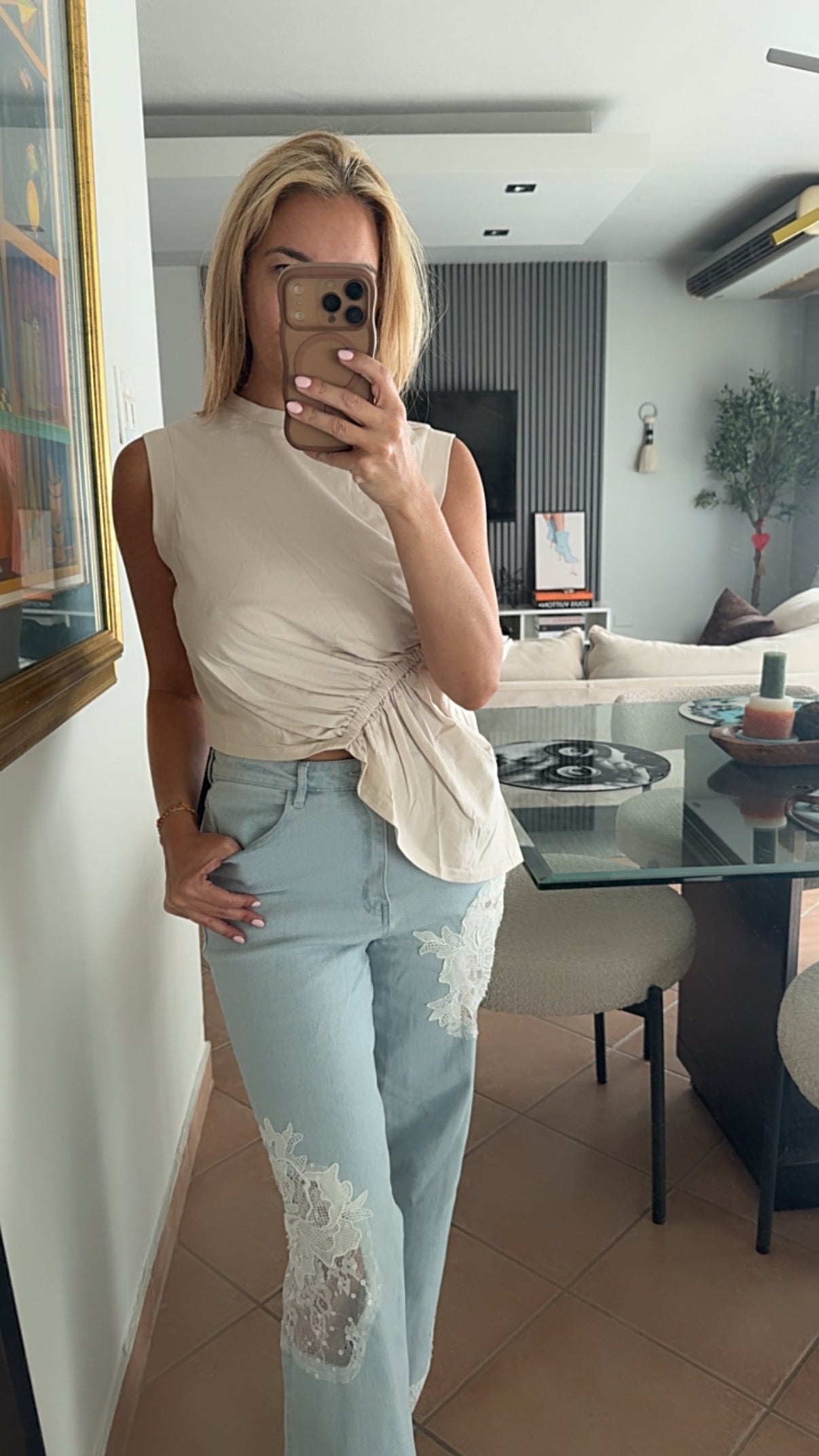 Beige Top