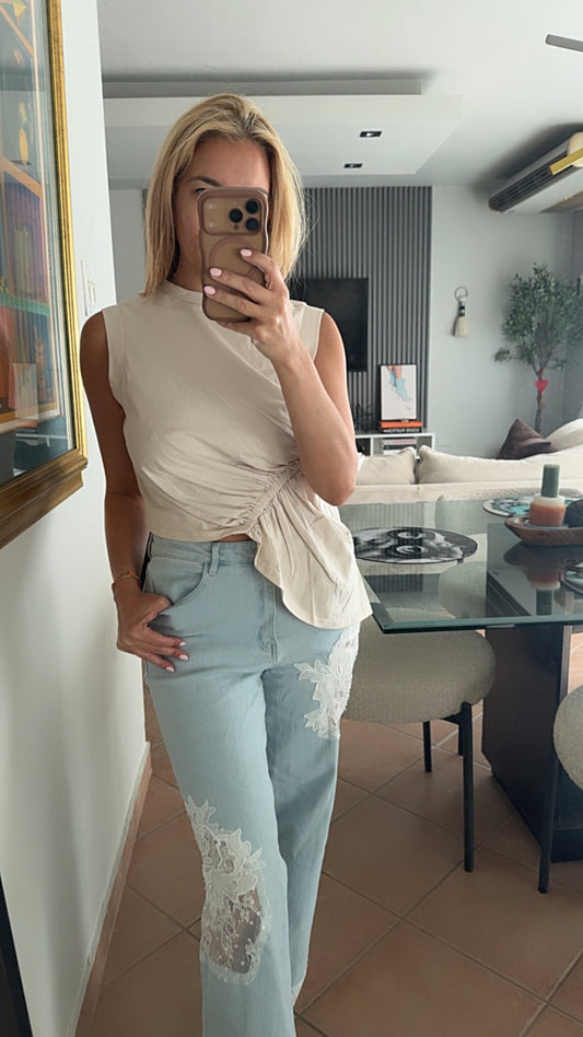 Beige Top