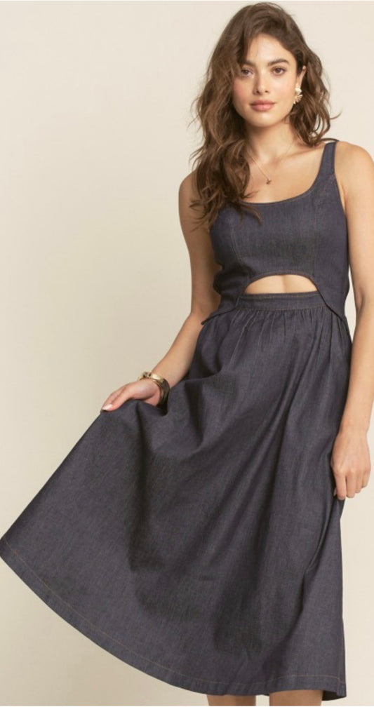 Denim Midi Jean Dress