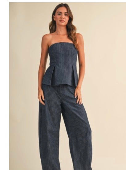 Amare Peplum Denim Set
