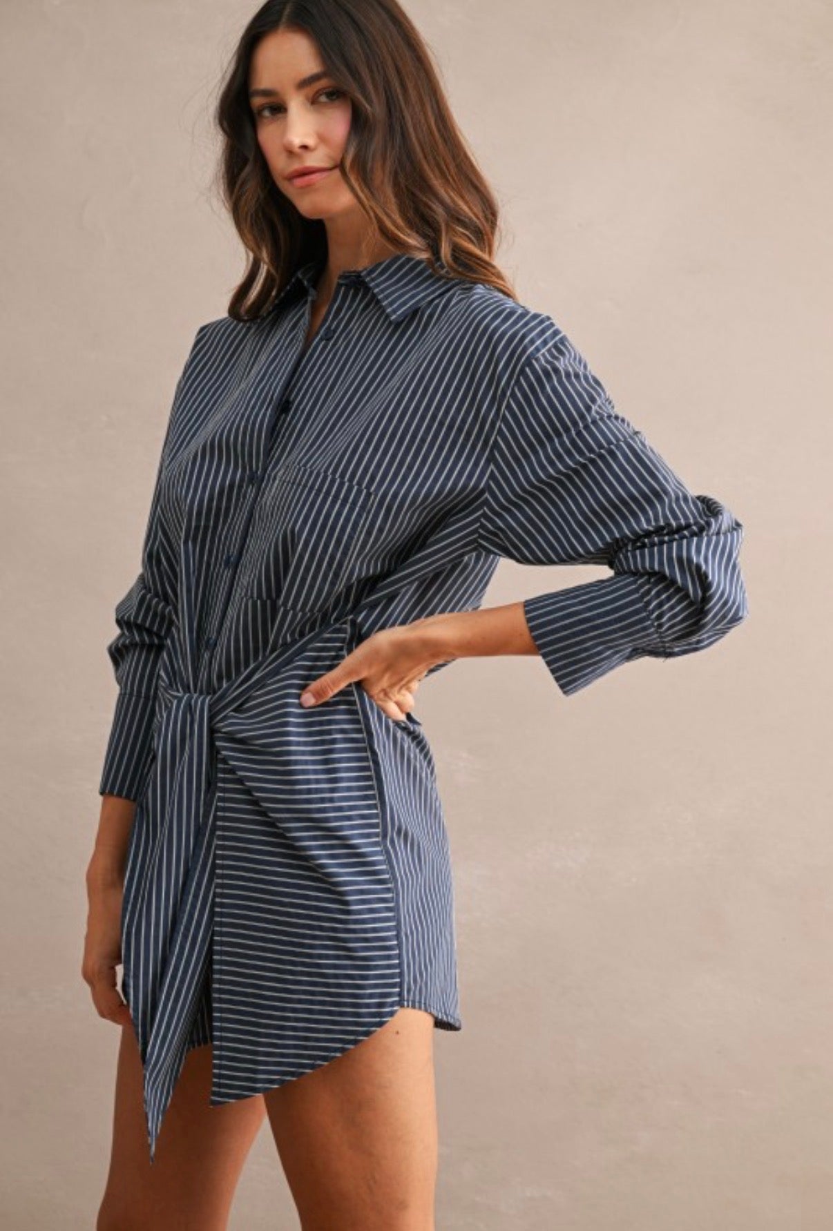 Stripe Shirt Dress