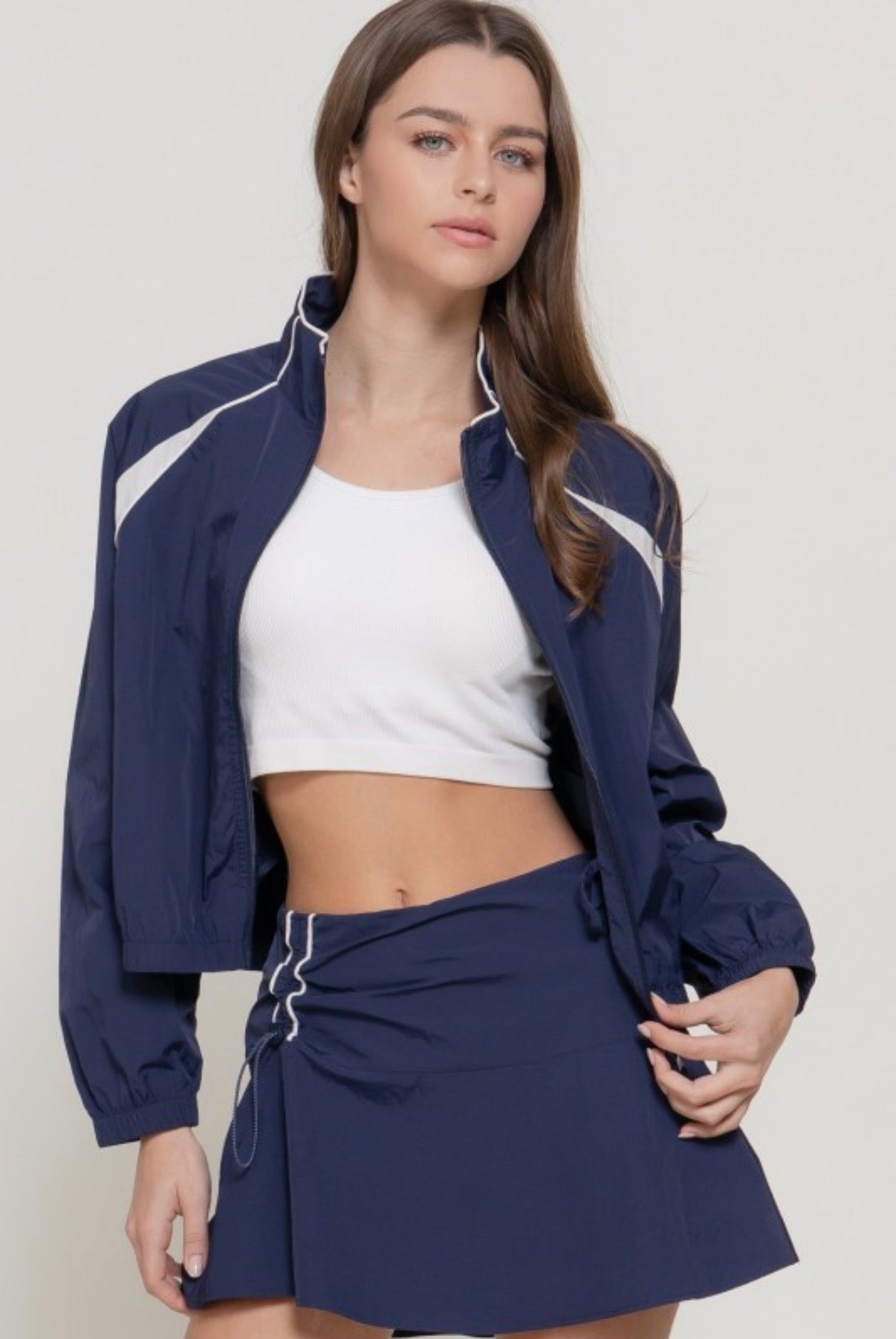 Activewear Jacket and Skort Set