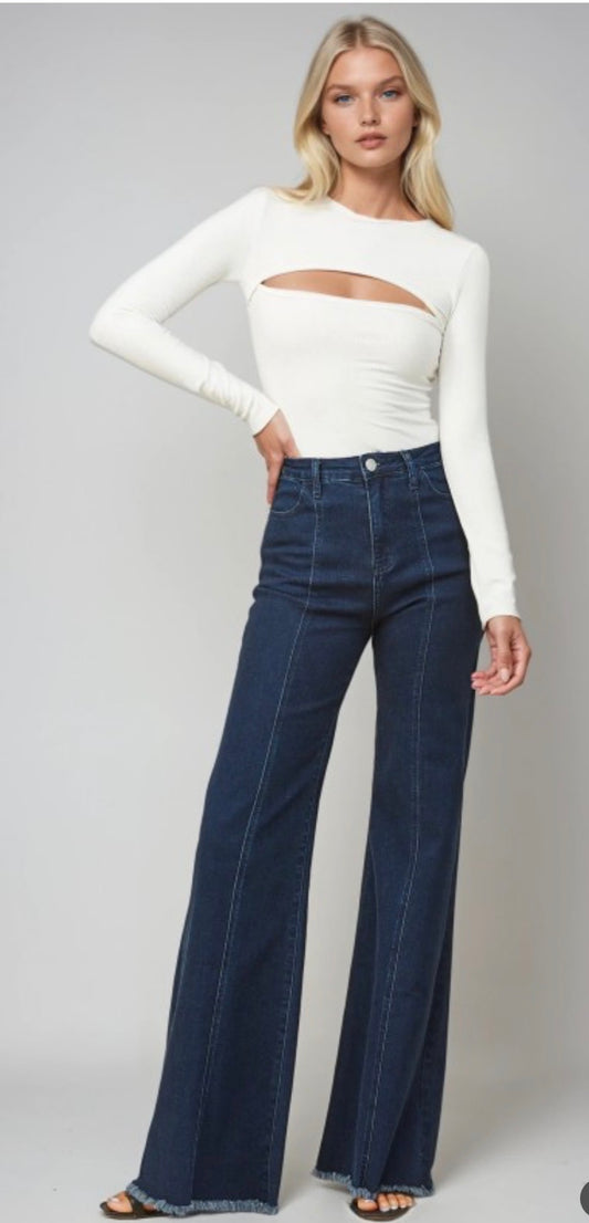 White Long Sleeve Bodysuit