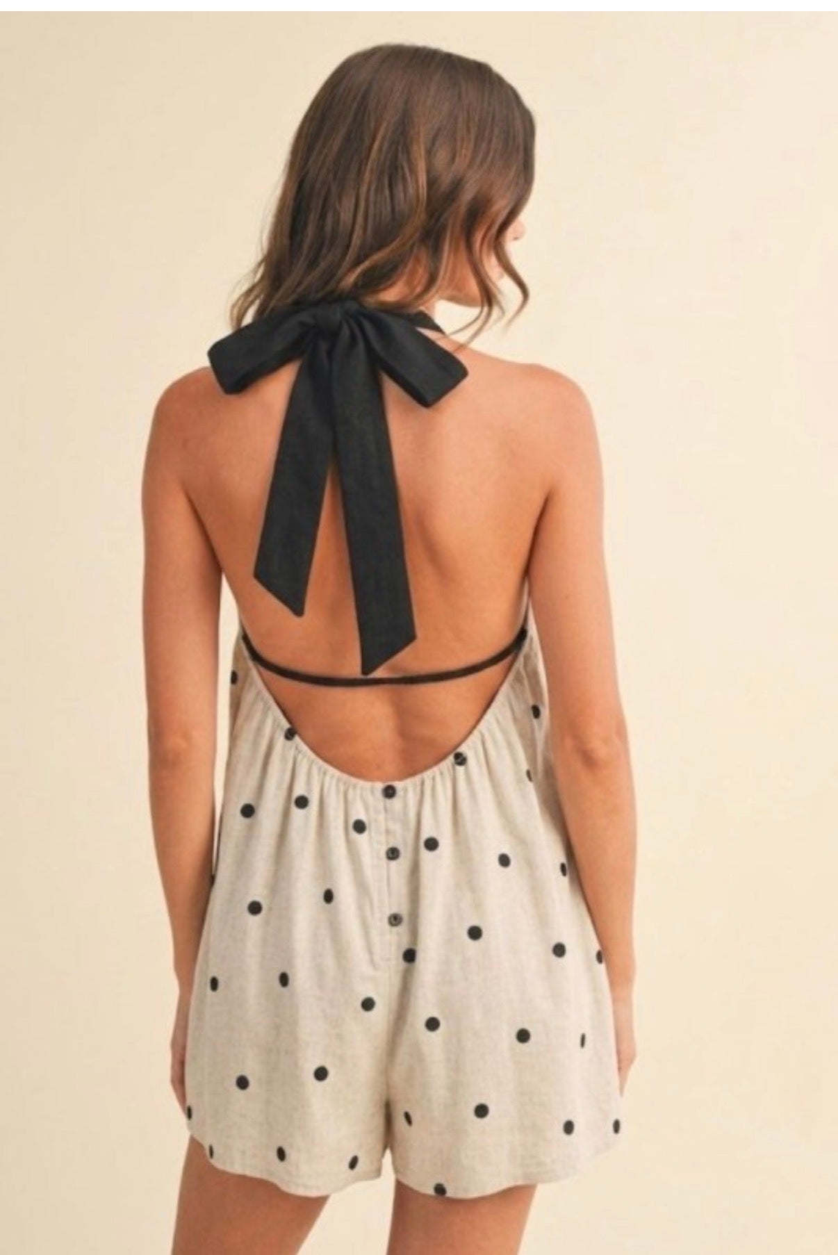 Polka Dots Halter Romper