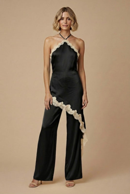 Silk Lace Jumpsuit