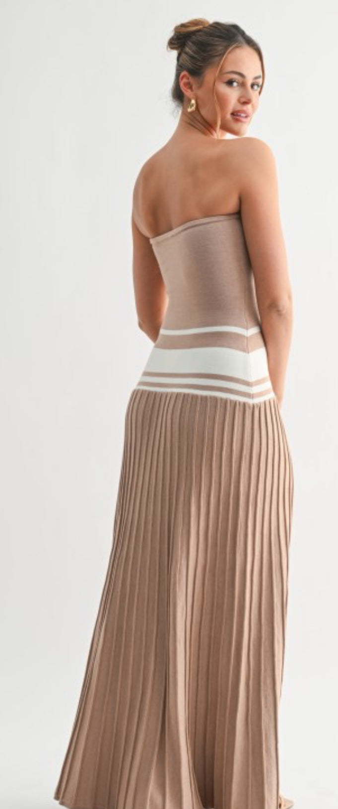 Sculpted Pleat Maxi Dress