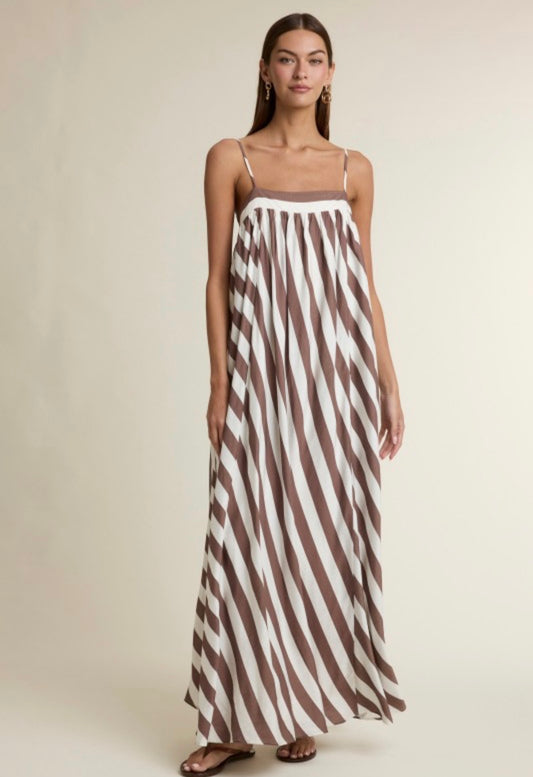 Coming July Ale Stripe Maxi Dress