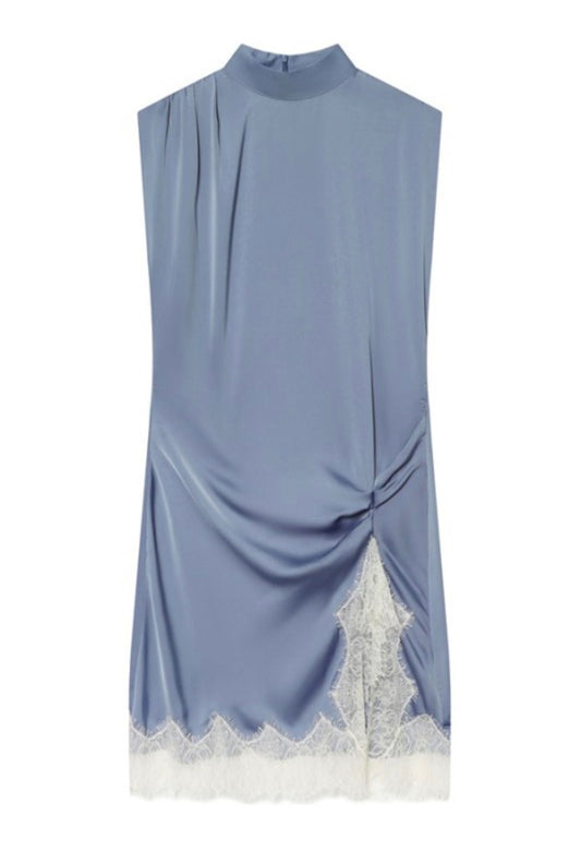 Baby Blue Silk Dress