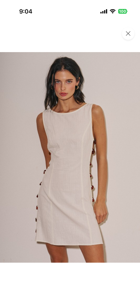 Pre Order Viviana Linen Slit Dress second week of august