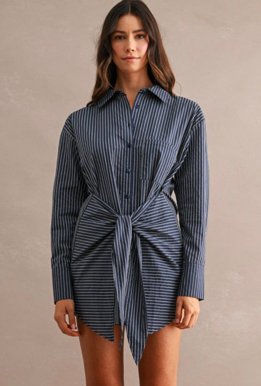 Stripe Shirt Dress