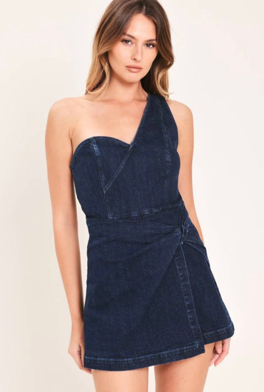 Denim Skort Romper