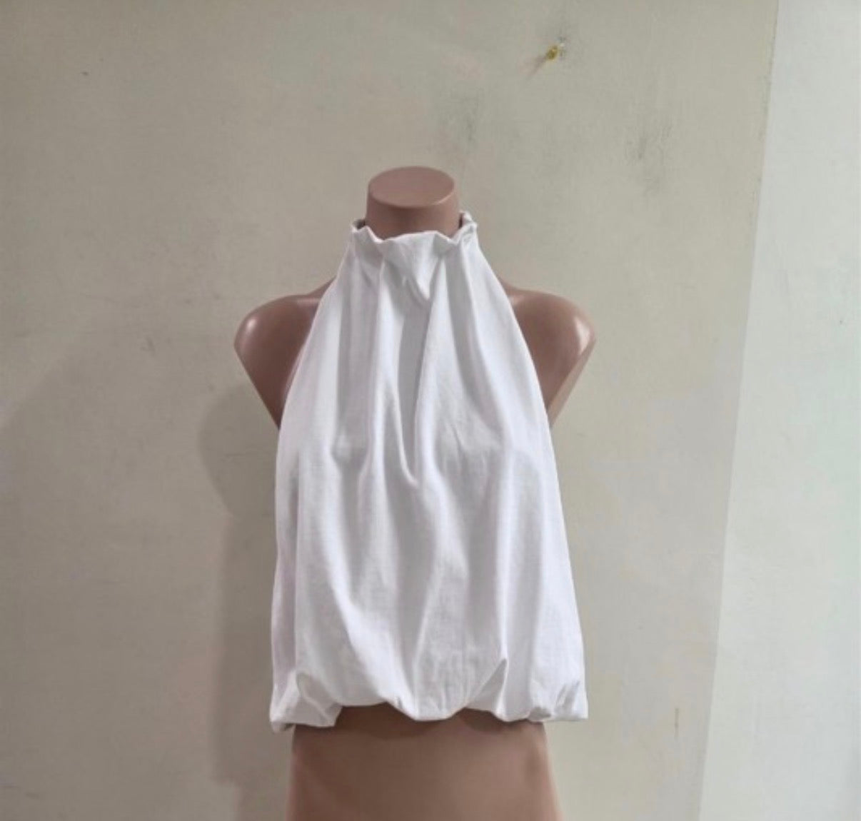 Bubble Hem Top White