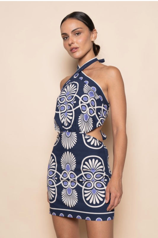 Pre order arriving in June Navy Halter Dress
