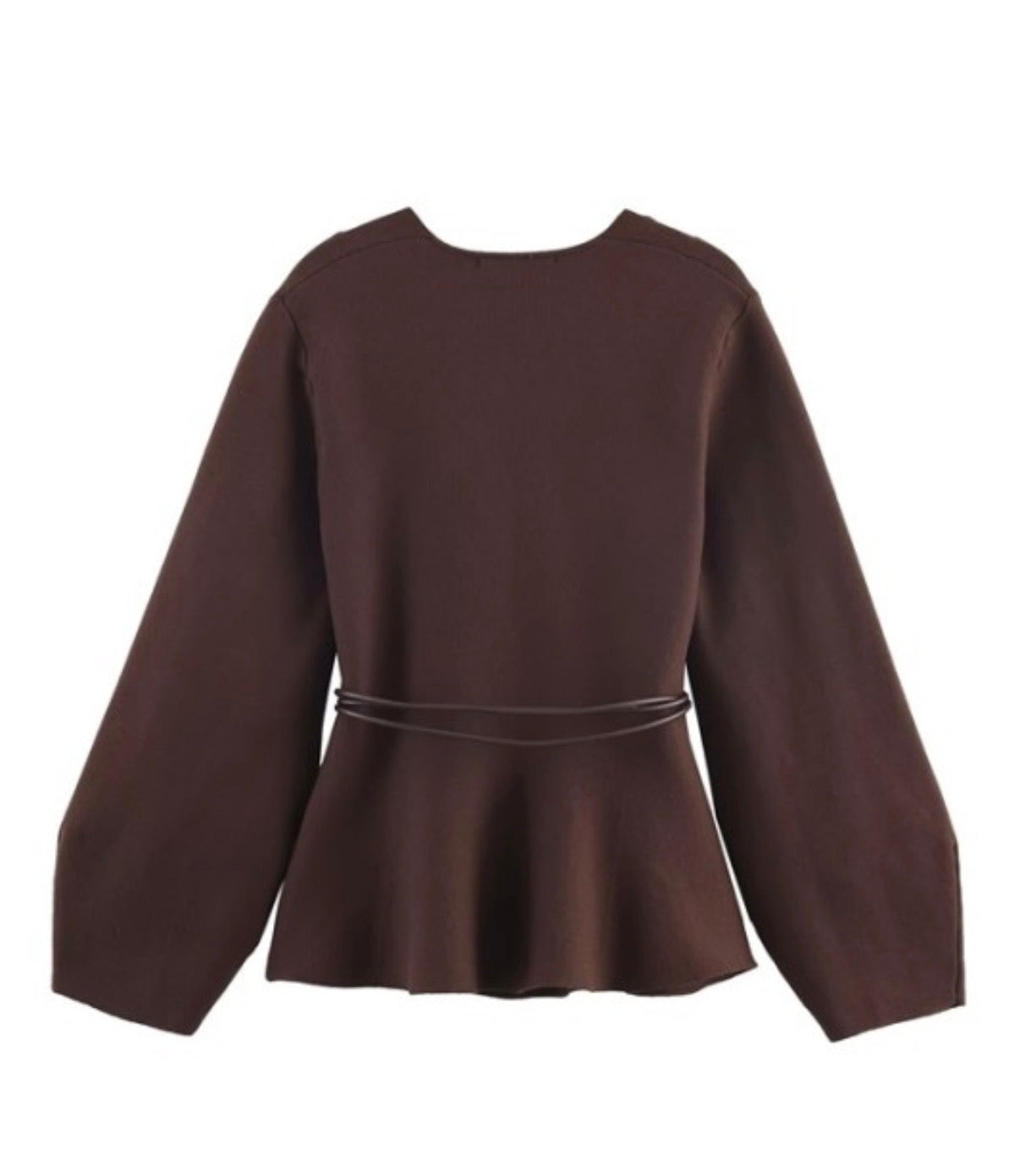 Brown Cardigan with Belt