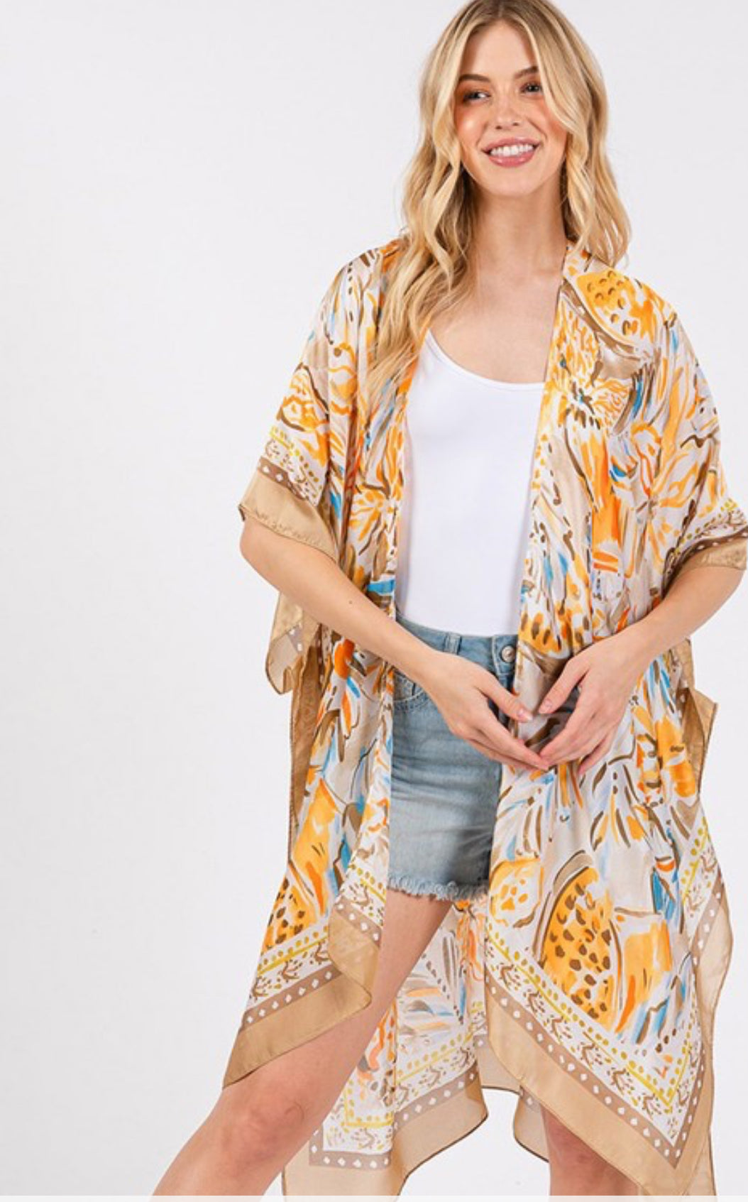 Flower Kimono Poncho- One Size