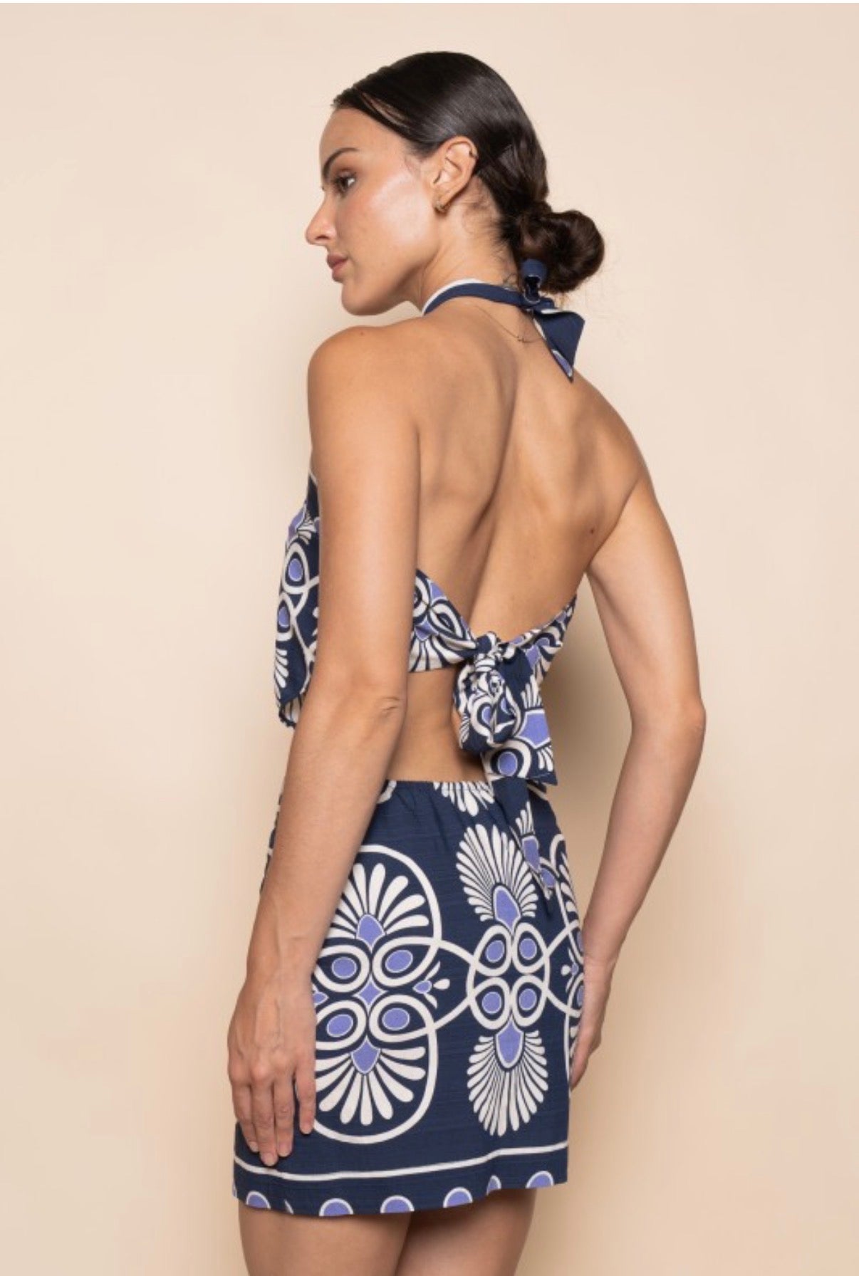 Pre order arriving in June Navy Halter Dress