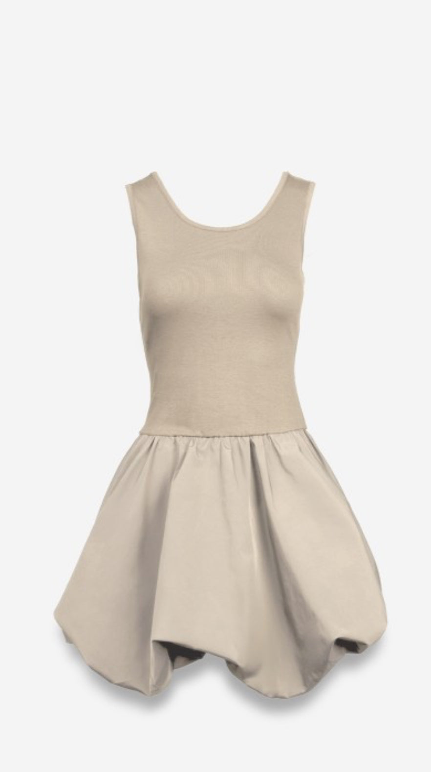 Bubble Dress in Beige and Black Final Sale