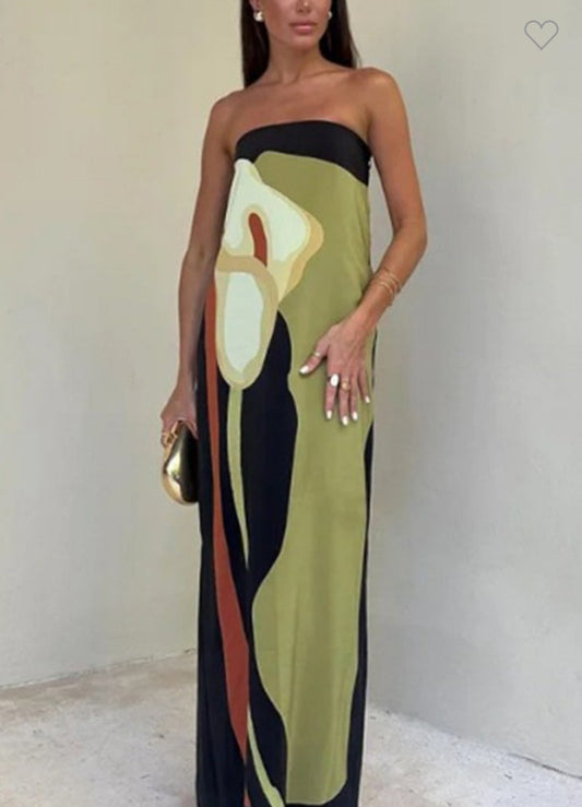 Printed Maxi Sundress